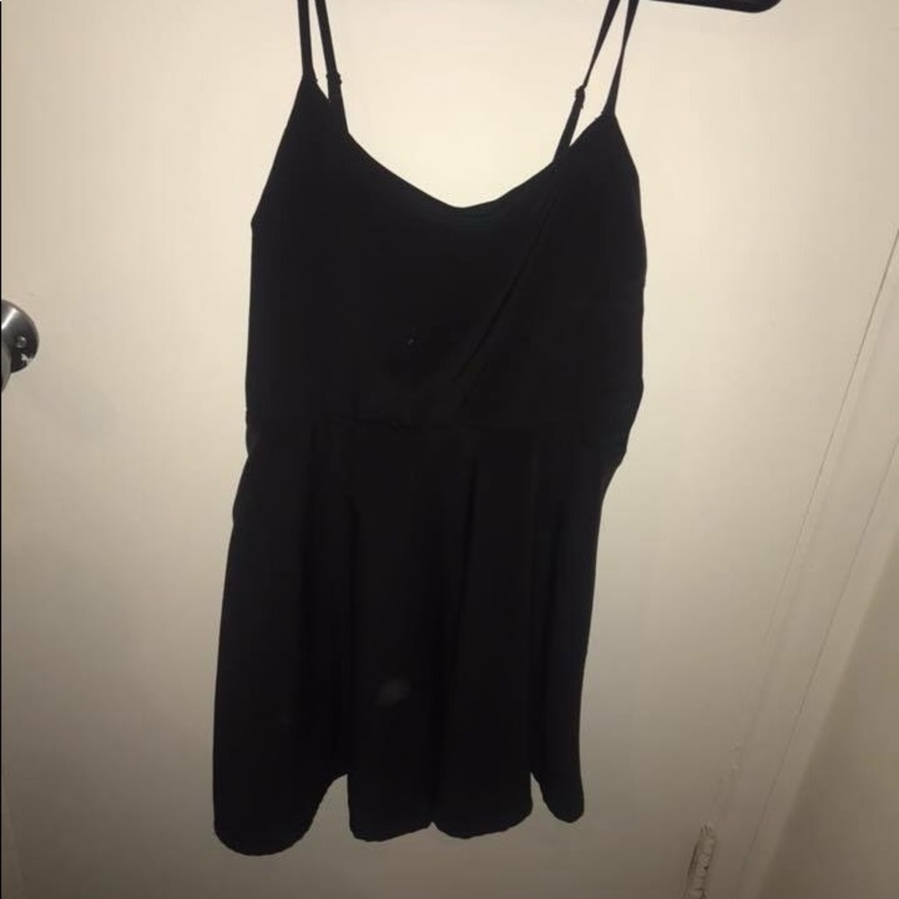 Black spaghetti strap dress